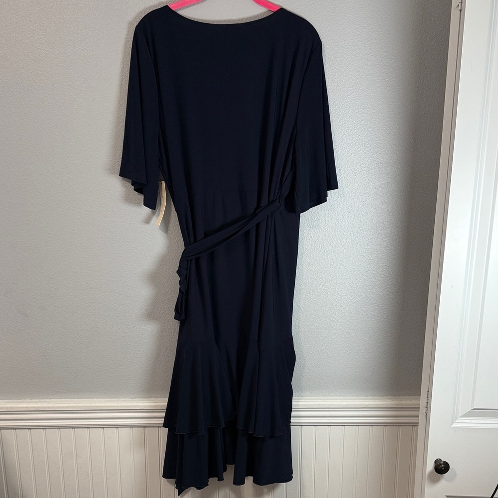 Kiyonna Whimsy Wrap Dress in Navy Size 1X NWT - Picture 4 of 8